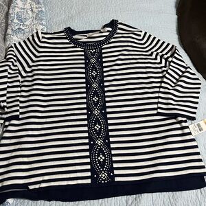 NWT WOMEN ALFRED DUNNER SHIRT HALF SLEEVE 3XL